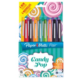 [83063] Astuccio 16 colori Candy Pop Pennarello Flair Nylon Papermate
