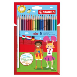 [76513] Astuccio 18 pastelli colorati STABILO COLOR