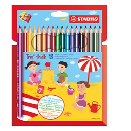 [76508] Astuccio 18 pastelli Trio Thick colori assortiti STABILO