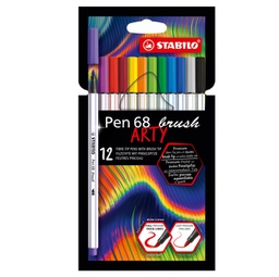 [92795] Astuccio 18 pennarelli PEN 68 Brush ARTY Line 568/18 Stabilo