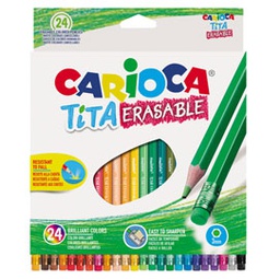 [82598] Astuccio 24 matite Tita cancellabile colori assortiti Carioca
