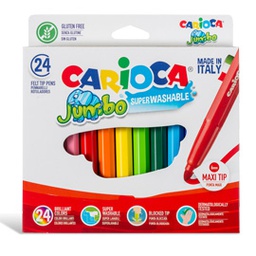 [79756] Astuccio 24 pennarelli Jumbo lavabili colori assortiti CARIOCA