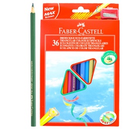 [76613] ASTUCCIO 36 PASTELLI COLORATI TRIANGOLARI ECO FABER CASTELL