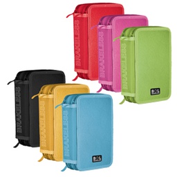 [82005] Astuccio 3 zip Colors 13x20x7.5cm colori assortiti RiPlast