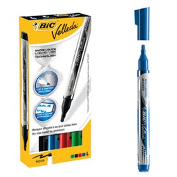 [68066] ASTUCCIO 4 MARCATORI P.TONDA Whiteboard VELLEDAÂ® Liquid Ink Pocket BICÂ®
