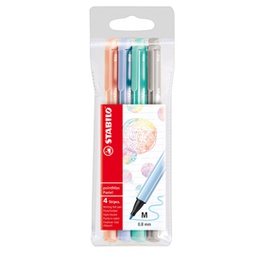 [83070] Astuccio 4 pennarelli Point Max punta 0,8mm colori Pastel Stabilo