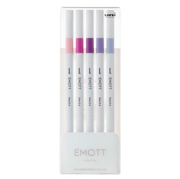 [94321] Astuccio 5 fineliner EMOTT tratto 0.4mm colori ass. Floral Uni Mitsubishi