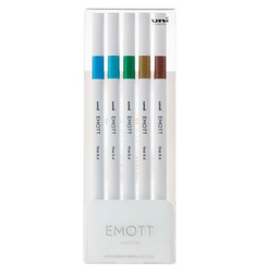 [94318] Astuccio 5 fineliner EMOTT tratto 0.4mm colori ass. Island Uni Mitsubishi