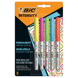 [95242] Astuccio 5 marcatori Intensity punta tonda colori assortiti Rainbow BIC