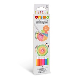 [89351] Astuccio 6 matite Minabella diam. 3,8mm colori fluo assortiti PRIMO