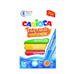 [82595] Astuccio 6 tempere Temperello colori assortiti Carioca
