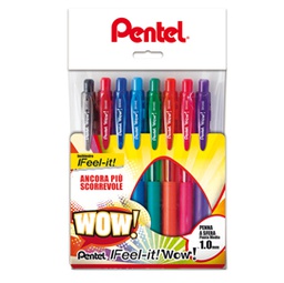 [68116] Astuccio 8 colori penna sfera a scatto Feel It Wow BX440 1.0mm PENTEL