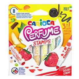 [86866] Astuccio 8 pennarelli Perfume doppia punta maxi e stamp colori assortiti CARIOCA