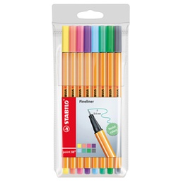 [83143] Astuccio 8 pennarelli Point 88 colori pastel assortiti 88/8-01 Stabilo