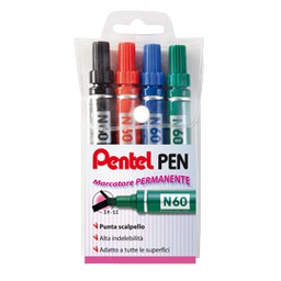 [70897] ASTUCCIO MARCATORE PENTEL PEN N60 4 COLORI P.SCALPELLO