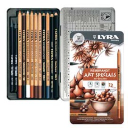 [73883] ASTUCCIO METALLO assortimento 12 matite REMBRANT ART SPECIAL SCHIZZO LYRA