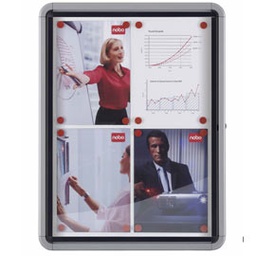 [61696] BACHECA PER ESTERNI BIANCA MAGNETICA 9XA4 VERTICALE NOBO