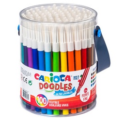 [82592] Barattolo 100 pennarelli fine Joy colori assortiti Carioca