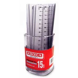 [51595] BARATTOLO 15 RIGHELLI ALLUMINIO 15CM ARDA