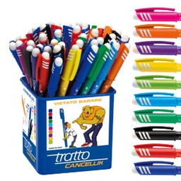 [73548] Barattolo 50 penna sfera cancellabile CANCELLIK 1,0mm col. assortiti TRATTO