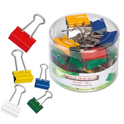 [49753] BARATTOLO 60 DOUBLE CLIPS ASSORTITE ART.566