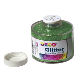 [85923] Barattolo glitter grana fine 150ml verde art.130/100 DECO