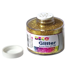 [56744] BARATTOLO GLITTER GRANA FINE ML150 ORO ART 130/100 DECO