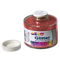 [56817] BARATTOLO GLITTER GRANA FINE ML150 ROSSO ART 130/100 DECO