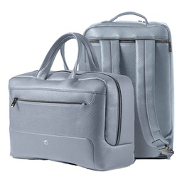 [96375] Bi-Bag Gate Trended ecopelle dim. 42x28x14cm azzurro InTempo