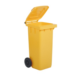 [90961] Bidone carrellato 240Lt giallo per raccolta differenziata