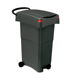 [86738] Bidone mobile 80Lt a pedale grigio per raccolta differenziata