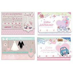 [82321] Biglietto auguri Matrimonio portasoldi 4 soggetti ass. Kartos