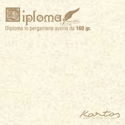 [74576] BLISTER 10 DIPLOMI PERGAMENA 210x297mm 160gr neutro avorio KARTOS