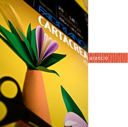 [37243] Blister 10fg cartoncino 35x50cm 220gr arancio Cartacrea Fabriano
