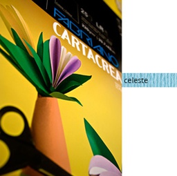 [59686] Blister 10fg cartoncino 35x50cm 220gr celeste Cartacrea Fabriano
