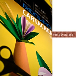 [82585] Blister 10fg cartoncino 35x50cm 220gr terra bruciata Cartacrea Fabriano