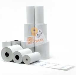 [86526] Blister 10 rotoli carta termica 55gr BPA free 57mm x 30mt (POS/carte credit)