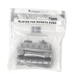 [83532] Blister 20 portamonete in PVC 1cent trasparente