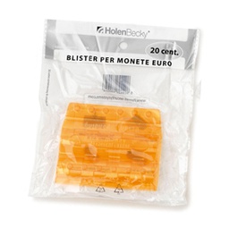 [83536] Blister 20 Portamonete in PVC 20cent arancio