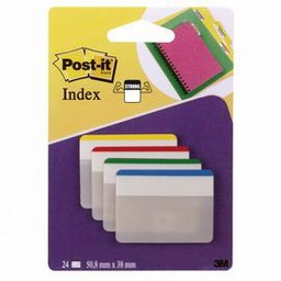 [50216] BLISTER 24 Post-it® INDEX STRONG 686F-1 50,8X38MM X ARCHIVIO