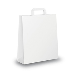 [51344] BLISTER 25 SHOPPERS 22X10X29CM BIANCO NEUTRO PIATTINA
