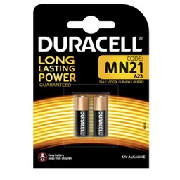 [62771] BLISTER 2 PILE DURACELL 12V (MN21)