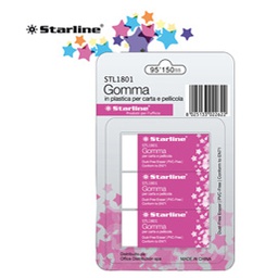 [STL1801] BLISTER 3 GOMME BIANCHE PER MATITA STARLINE