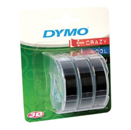 [58037] BLISTER 3 NASTRI A RILIEVO 9MMX3M NERO DYMO