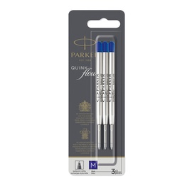 [94550] Blister 3 refill sfera Quinkflow medio blu Parker