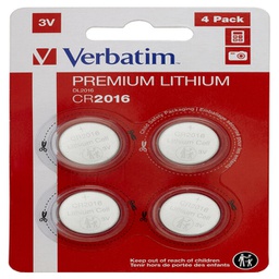 [VERB49531] BLISTER 4 MICROPILE A PASTIGLIA CR2016 LITIO 3V VERBATIM