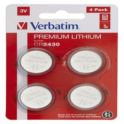 [VERB49534] BLISTER 4 MICROPILE A PASTIGLIA CR2430 LITIO 3V VERBATIM