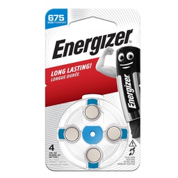 [92913] Blister 4 pile per apparecchi acustici 675 Zinc Air Energizer