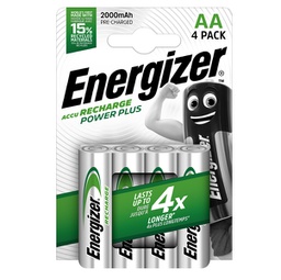 [94396] Blister 4 pile ricaricabili AA - Energizer Power Plus