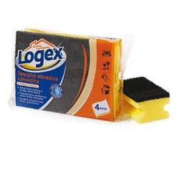 [45032] BLISTER 4 SPUGNABELLA LOGEX CON IMPUGNATURA